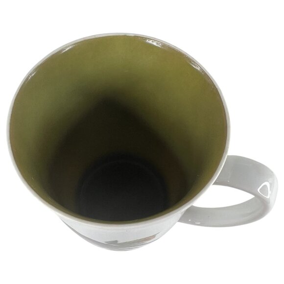 Fitz And Floyd For Neiman Marcus Ceramic Mug Wild Bird Series Green Inside - Picture 5 of 6